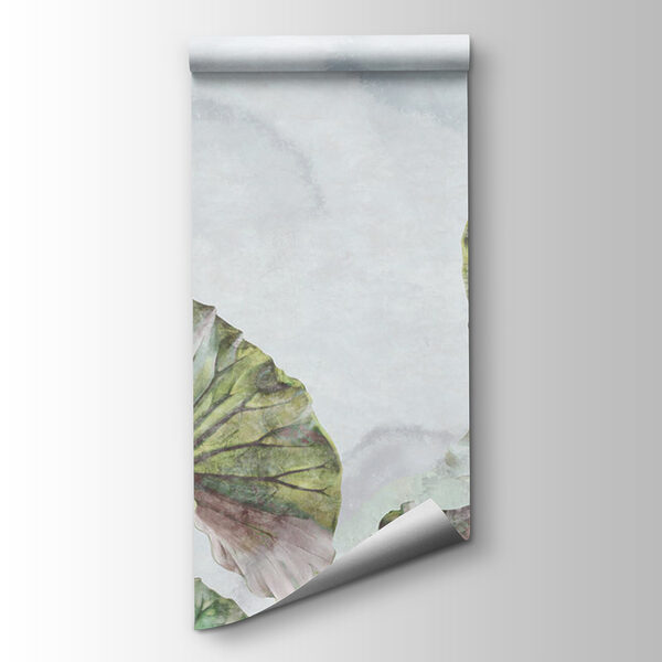 Flamingo and leaves Flamingo and leaves