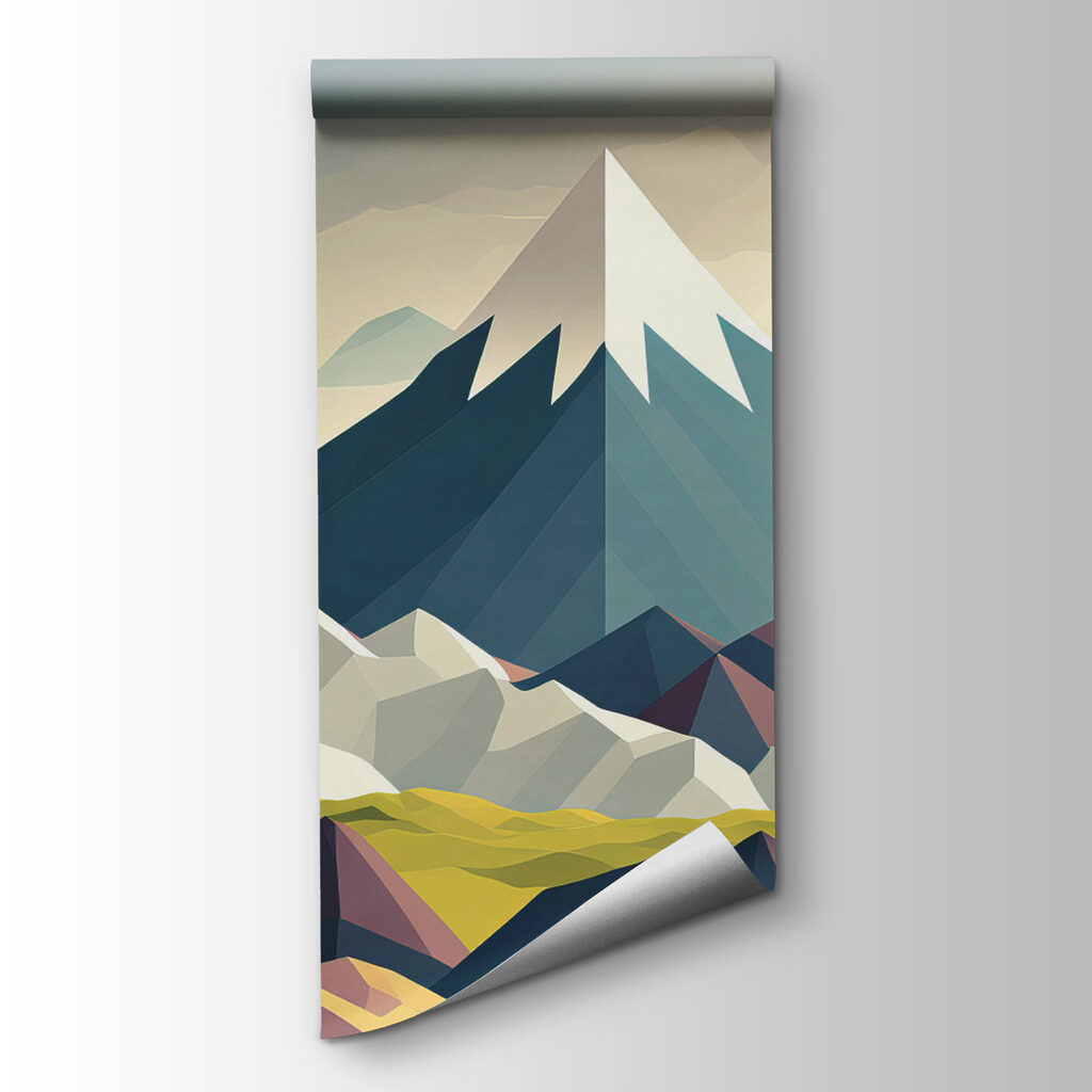 Mountain range with snow capped peaks Mountain range with snow capped peaks