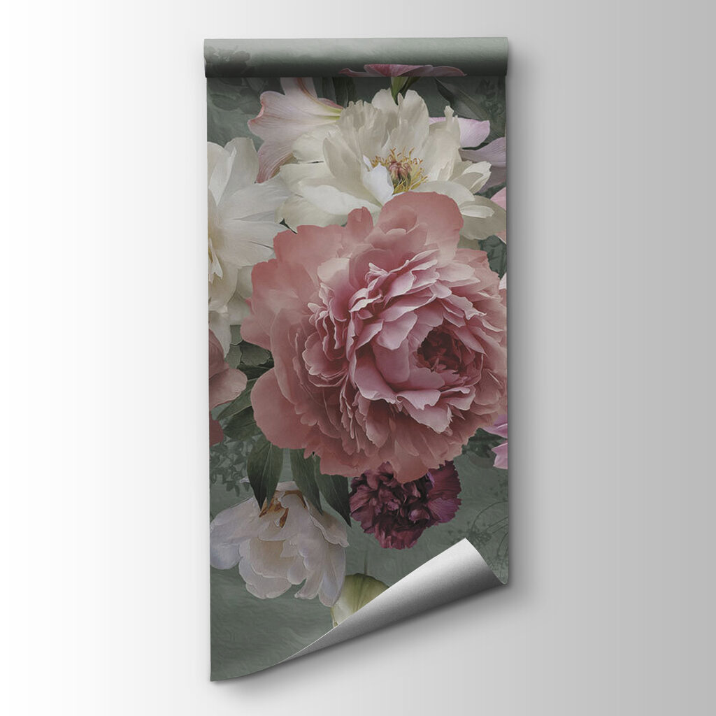 Group of flowers with a butterfly