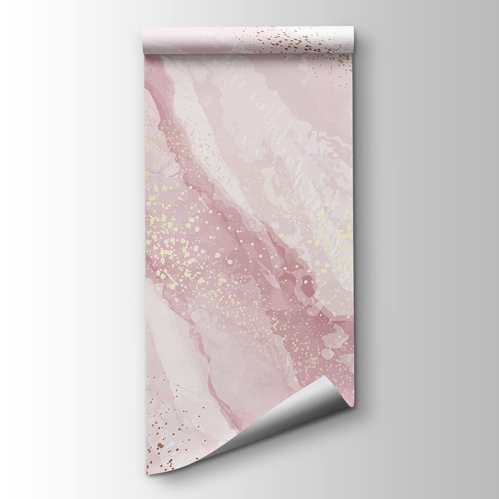 Shimmering blush mountain landscape art Shimmering blush mountain landscape art