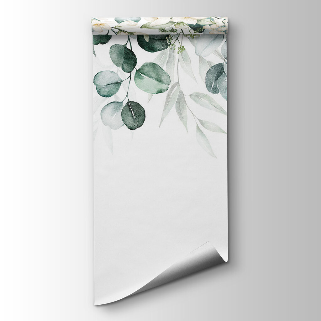 Watercolor painting of flowers and leaves Watercolor painting of flowers and leaves