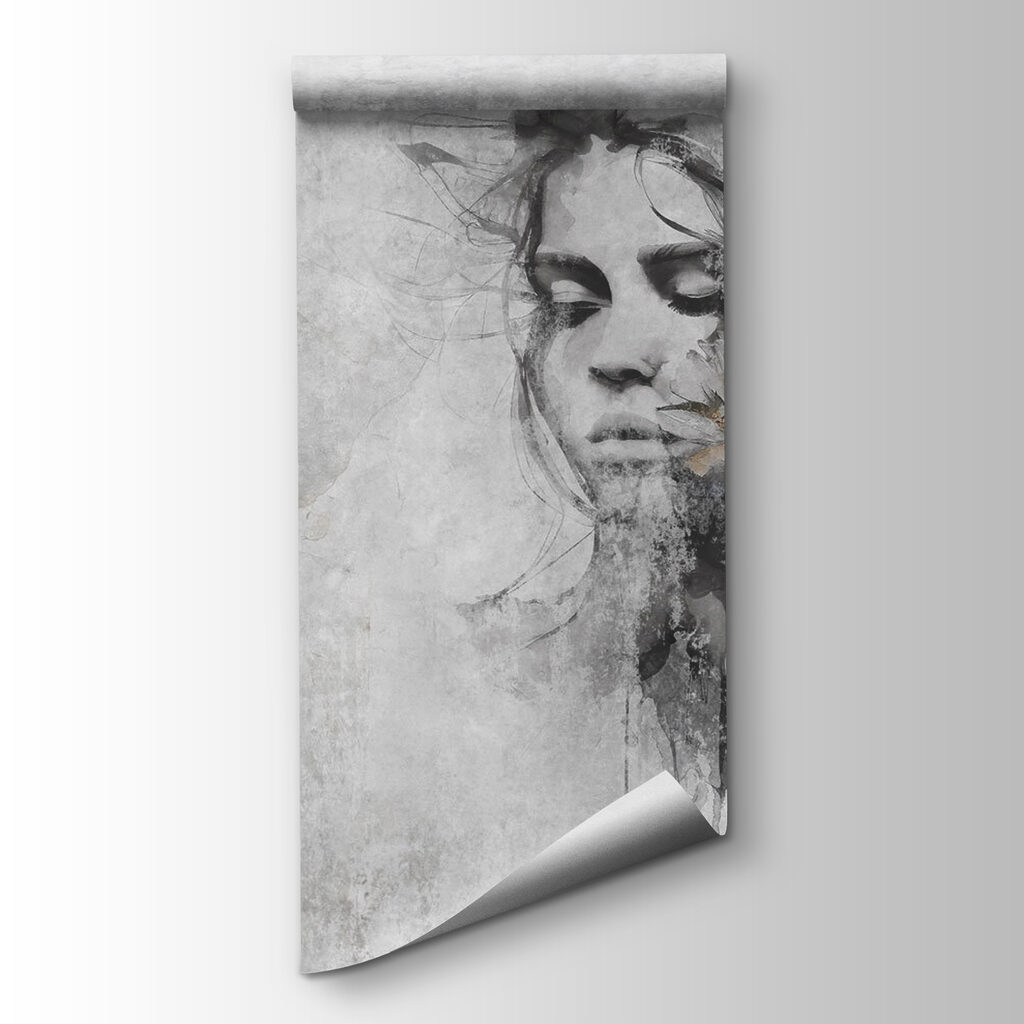 Woman's face with flowers Woman's face with flowers