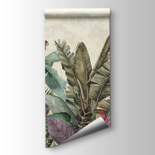 Group of birds and plants