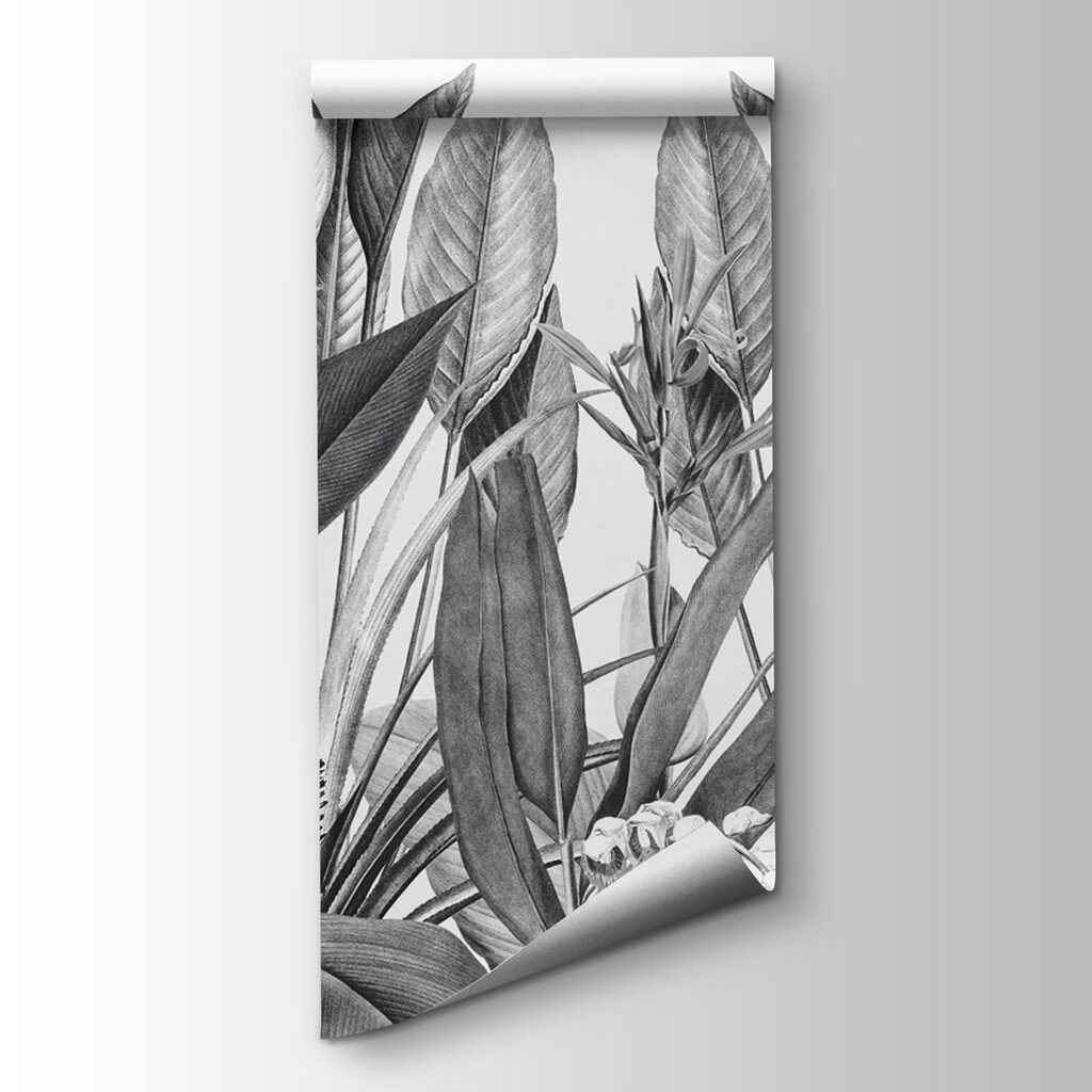 Tropical foliage in monochrome shades Tropical foliage in monochrome shades