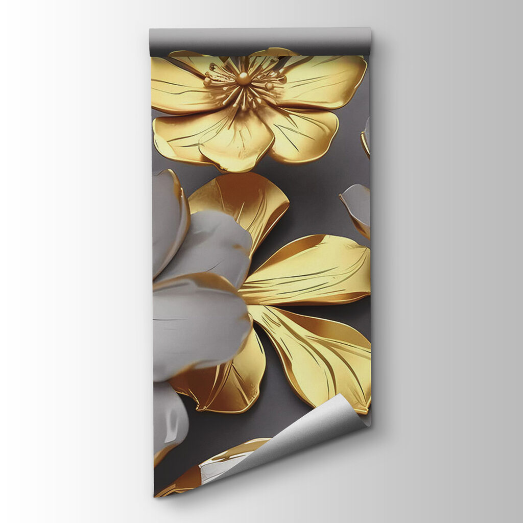 Group of flowers on a gray background