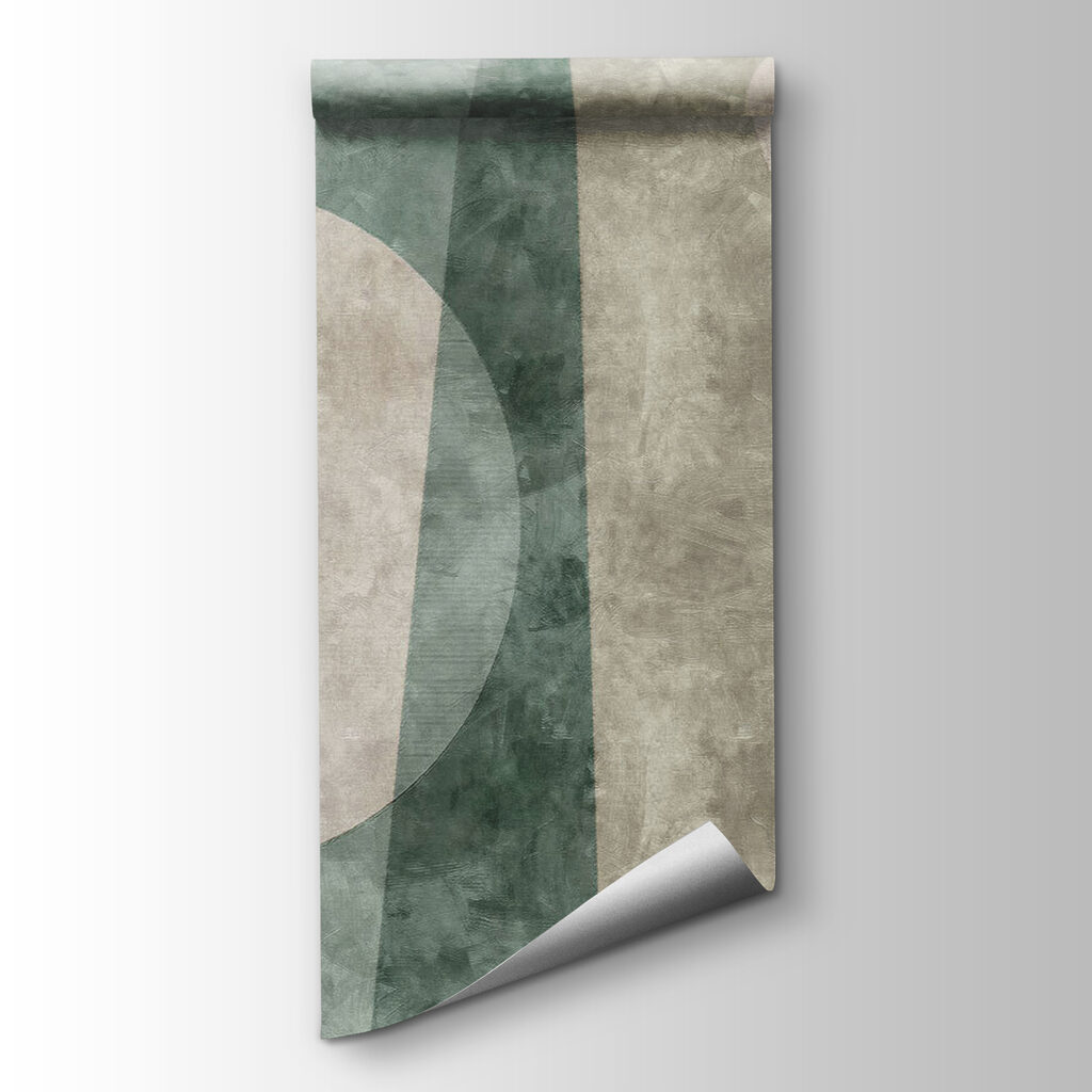 Abstract shapes and muted colors blend