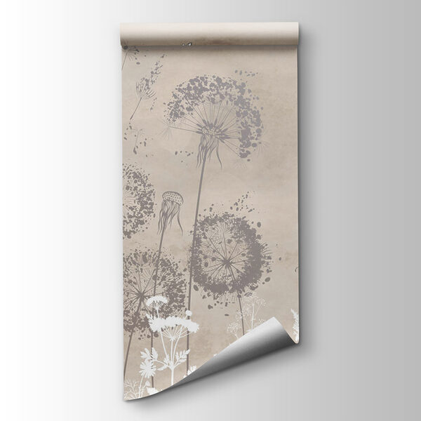 A white and grey flowers with butterflies flying in the air A white and grey flowers with butterflies flying in the air