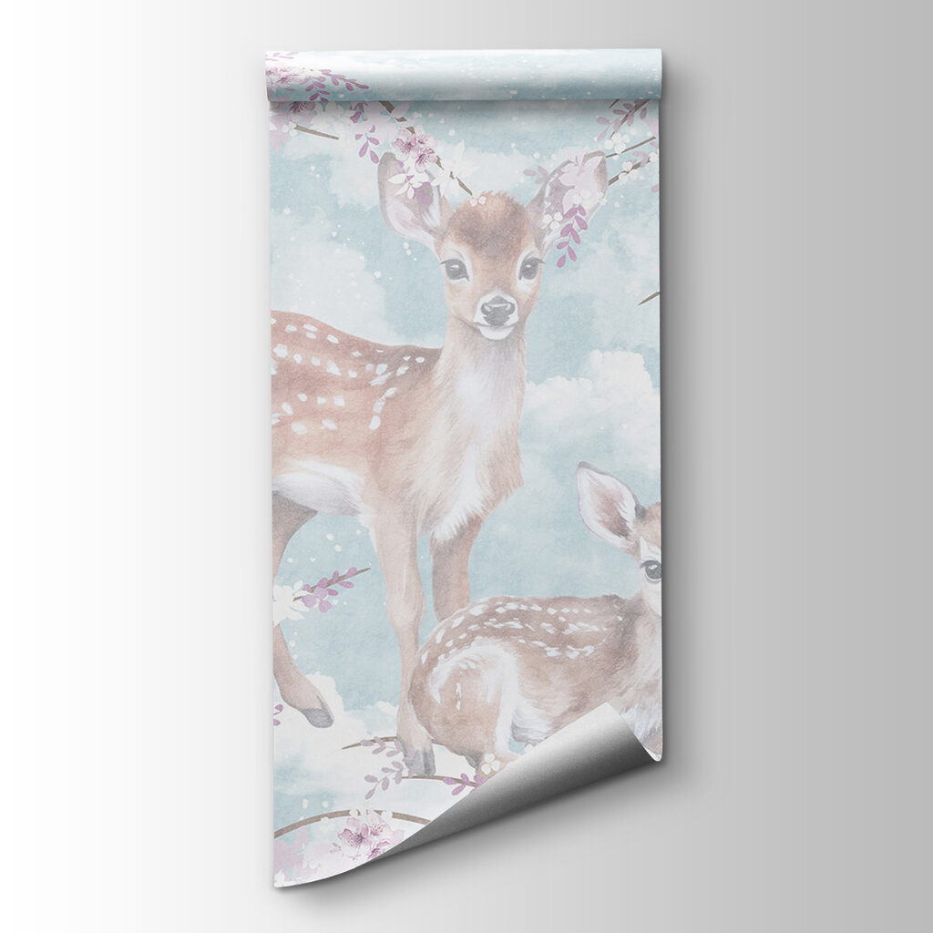 A couple of fawns in a tree