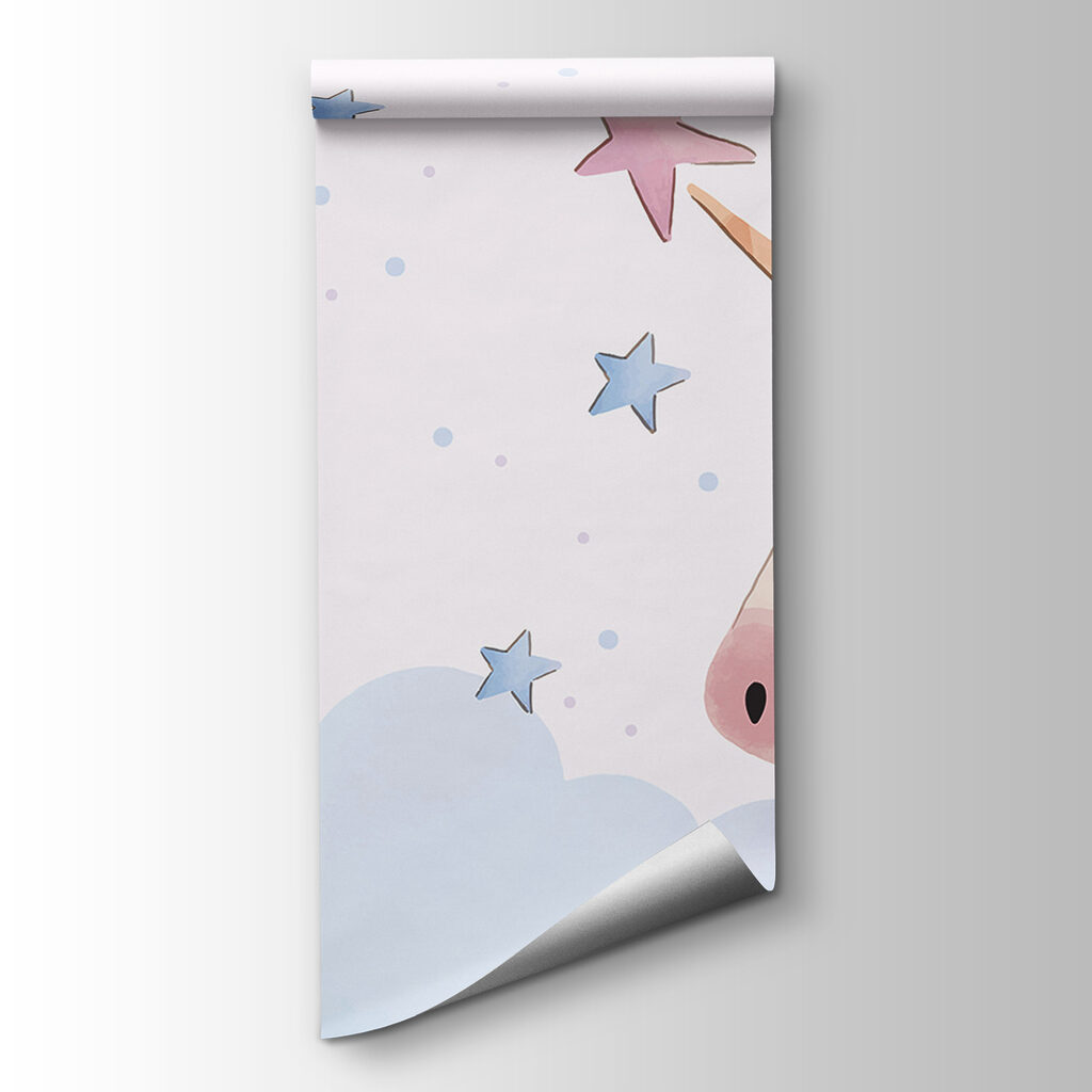 A unicorn with stars and clouds A unicorn with stars and clouds