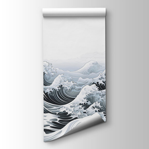 Waves in the ocean with waves