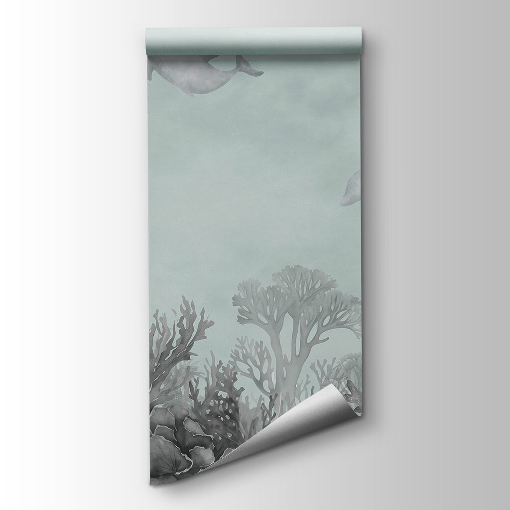 A group of dolphins swimming in the ocean A group of dolphins swimming in the ocean