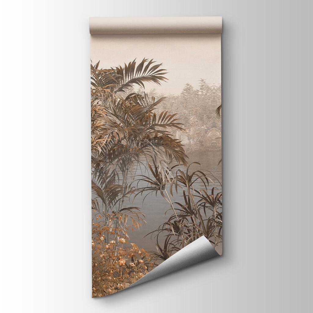 A swamp with plants and flowers