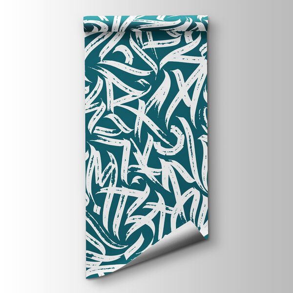Pattern of white lines on a blue background