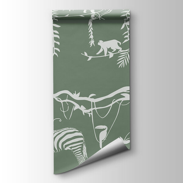 A wallpaper with animals and plants