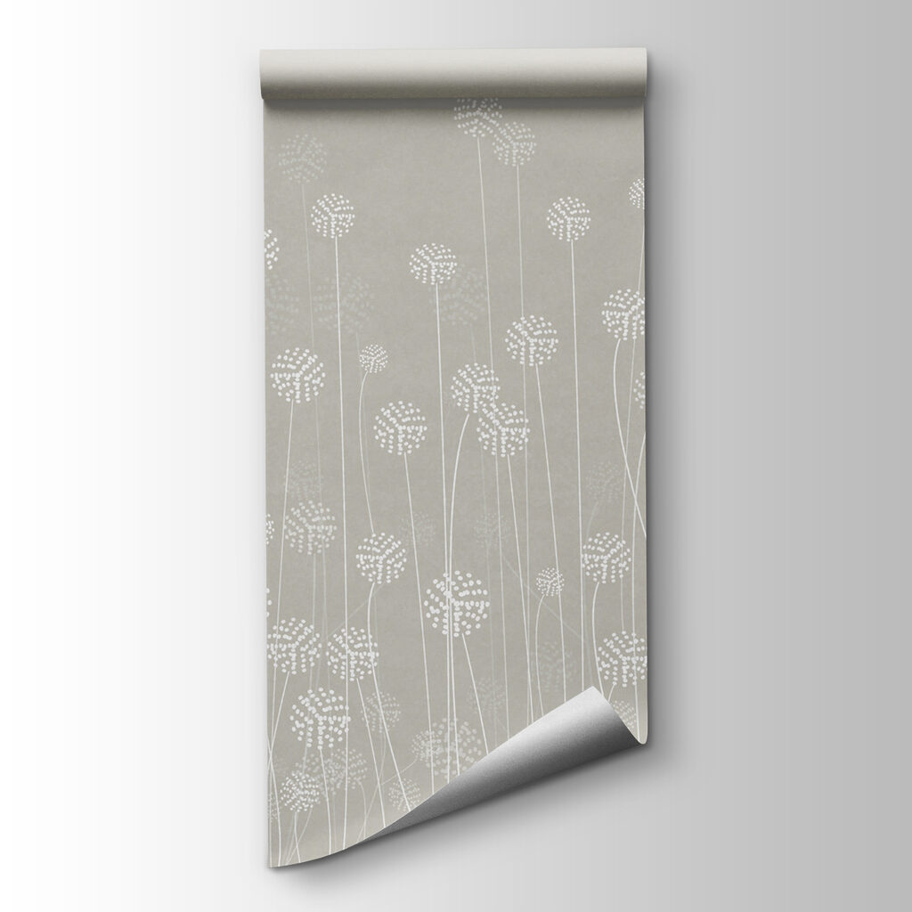 A white flowers on a gray background