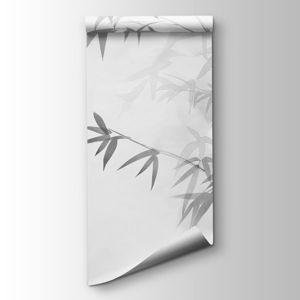 Bamboo leaves on a branch Bamboo leaves on a branch