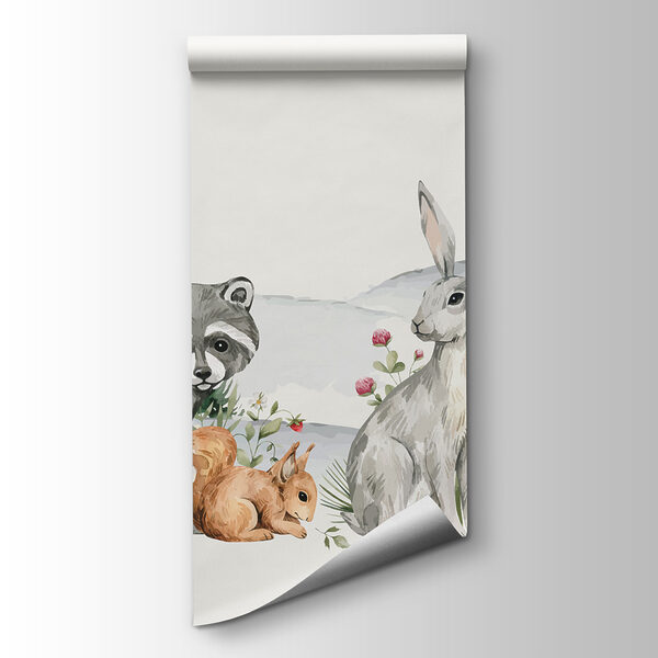 A group of animals in a forest