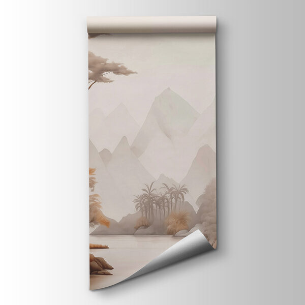 River with trees and mountains