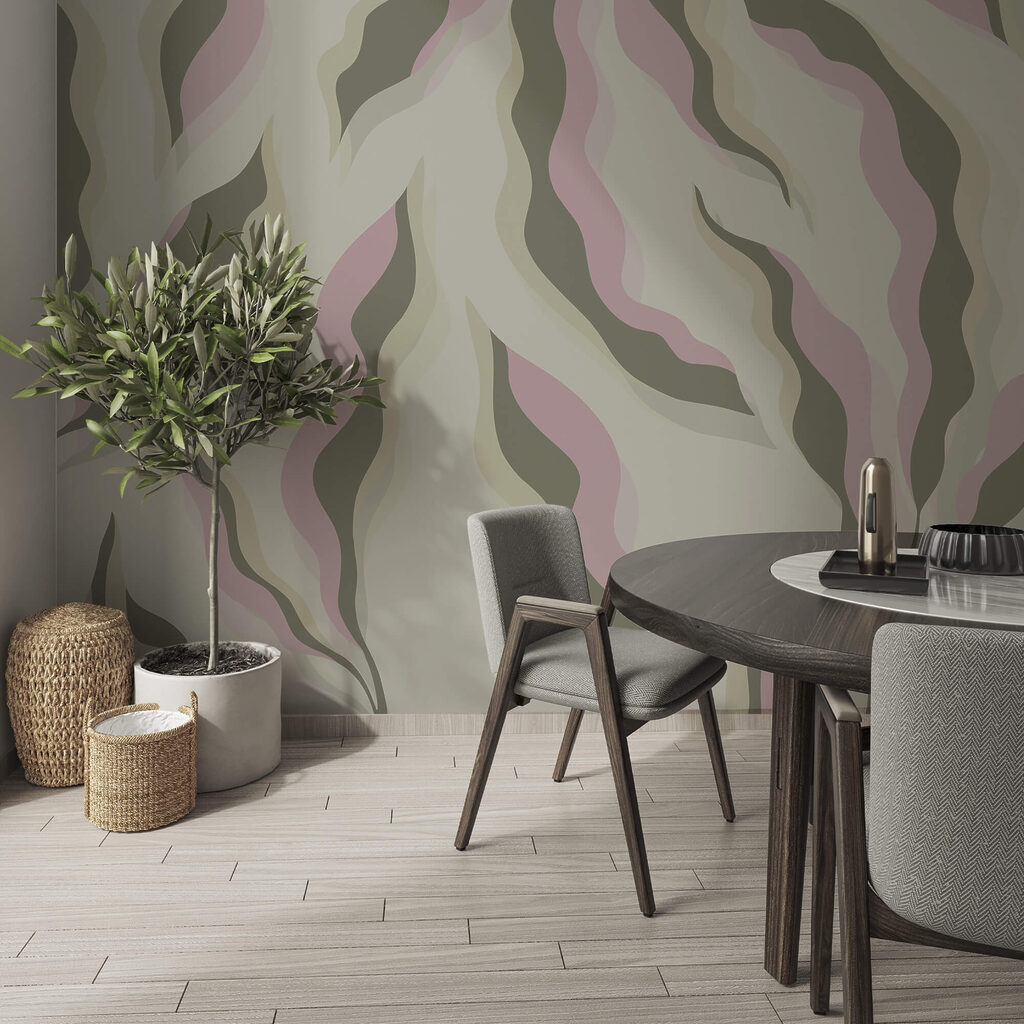 Vzor listů na světlém pozadí