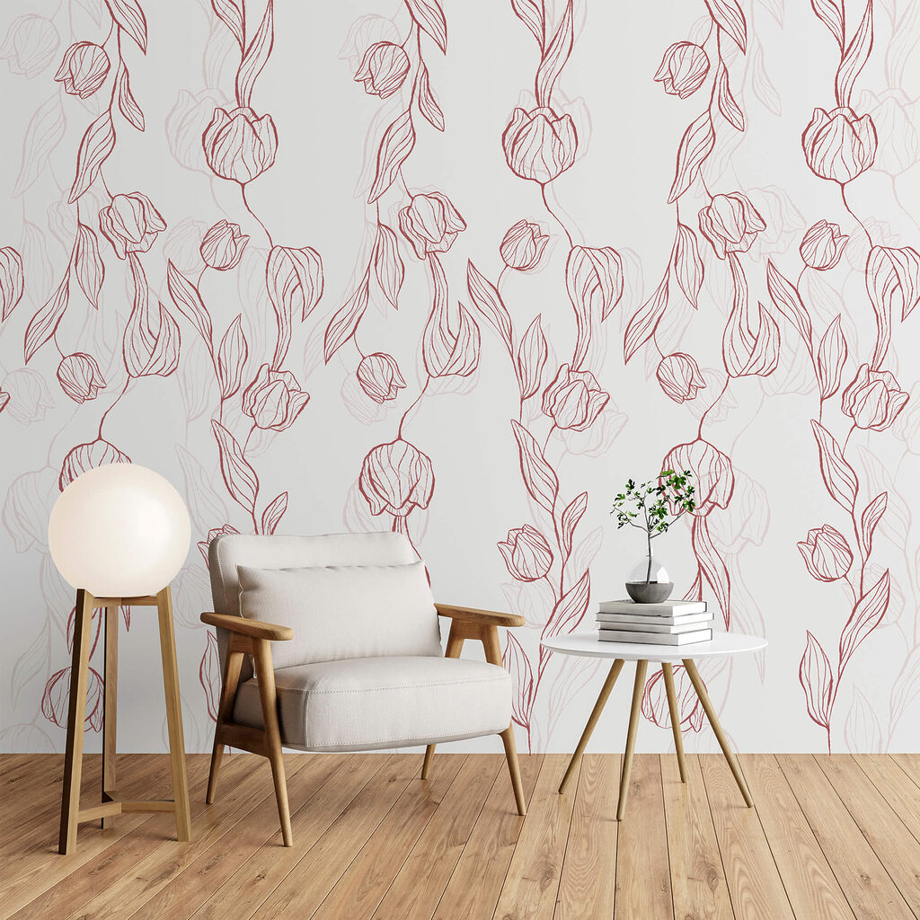 Vzor květů a listů