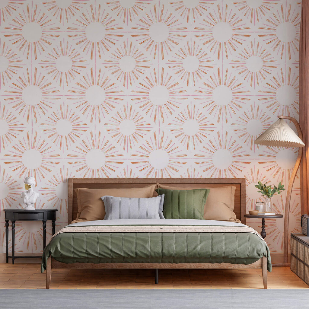 Vzor oranžových a bílých čar