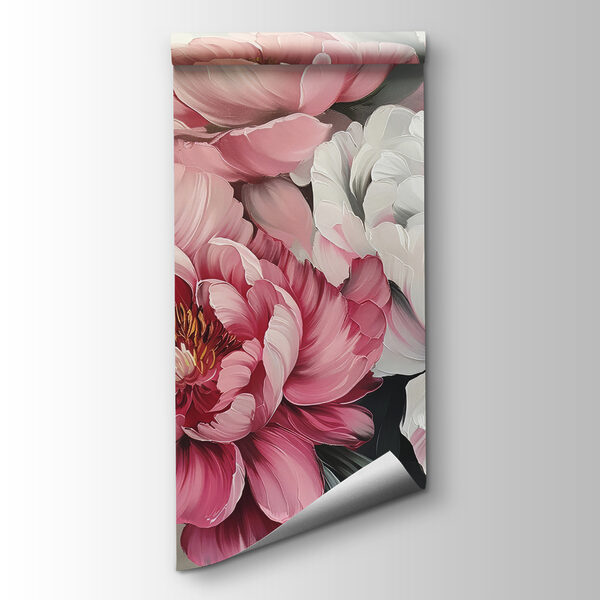 Group of flowers with leaves