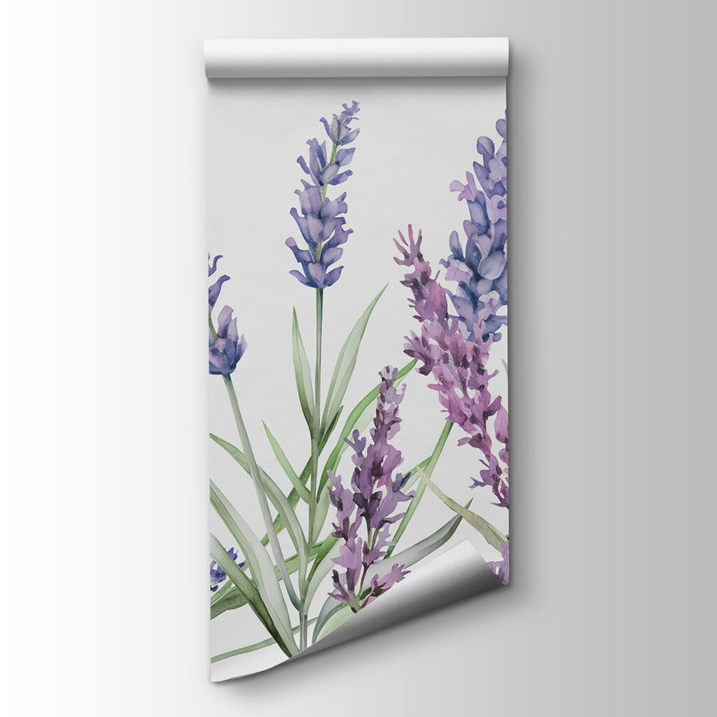 A row of purple flowers A row of purple flowers