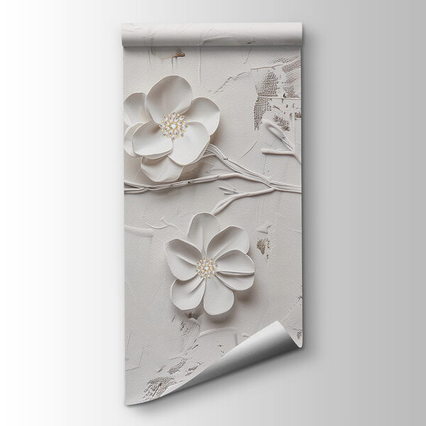 A white flowers on a white surface