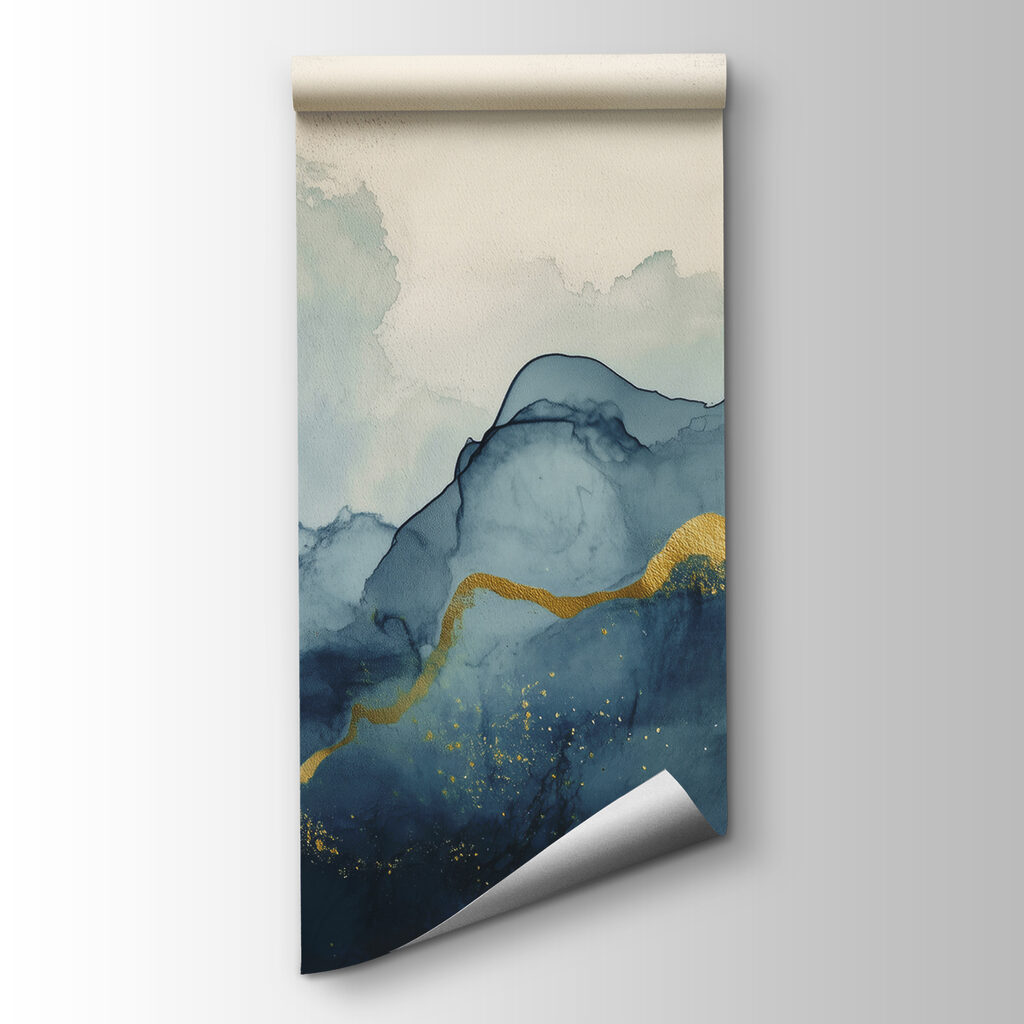 Misty mountains touched by sunlight