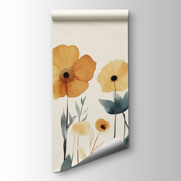 Group of flowers with leaves