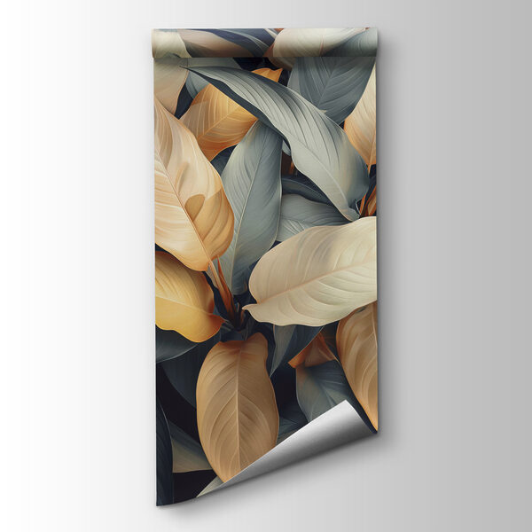 Group of leaves with different colors