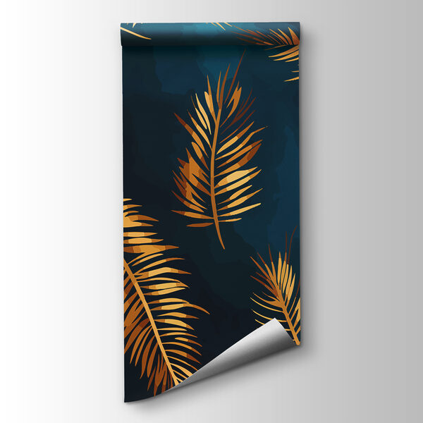 Bronze leaves against dark elegance Bronze leaves against dark elegance