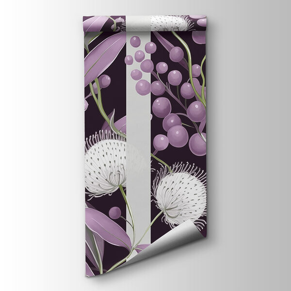 Purple and white floral pattern