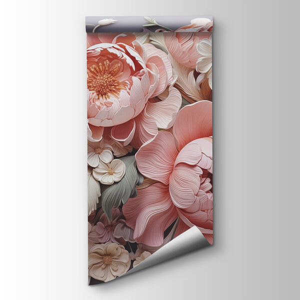 Group of flowers on a gray background Group of flowers on a gray background