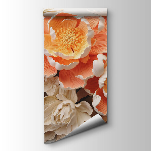 Group of flowers on a white surface