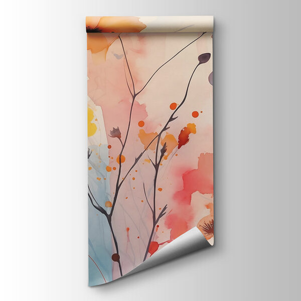 Painting of flowers on a white background Painting of flowers on a white background