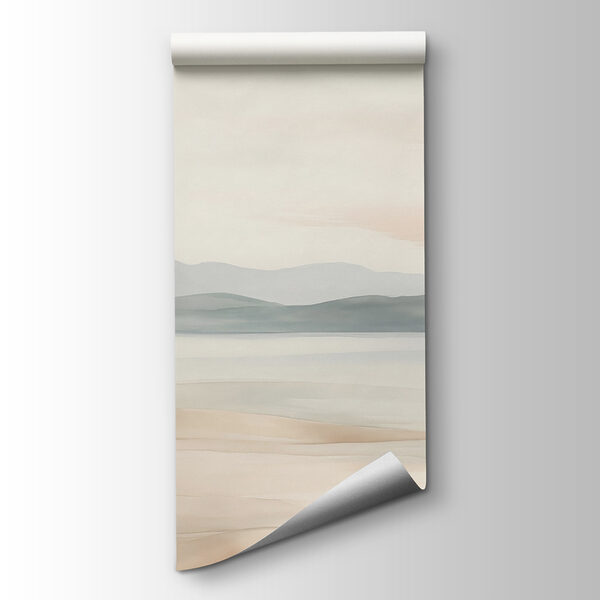 Landscape with hills and fog