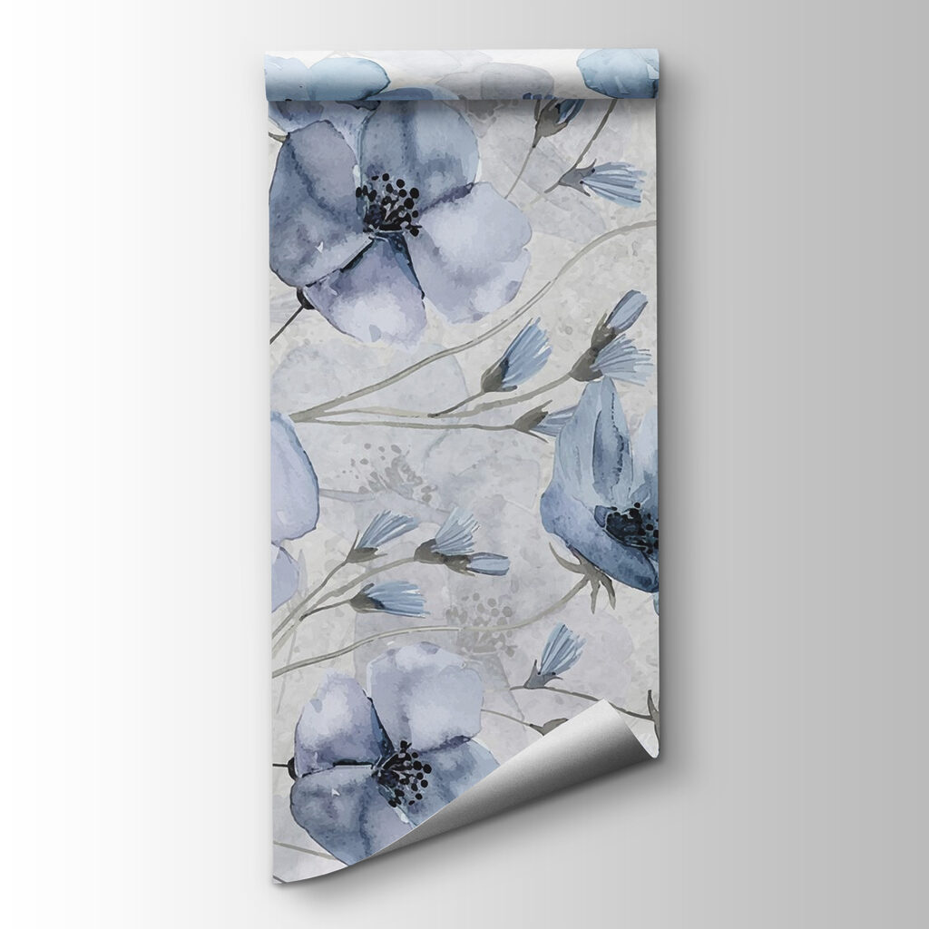 Delicate blooms in soft blue hues