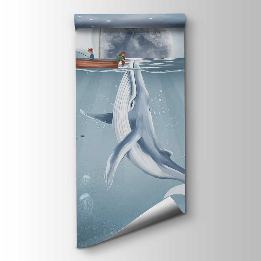 Whale swimming in the water