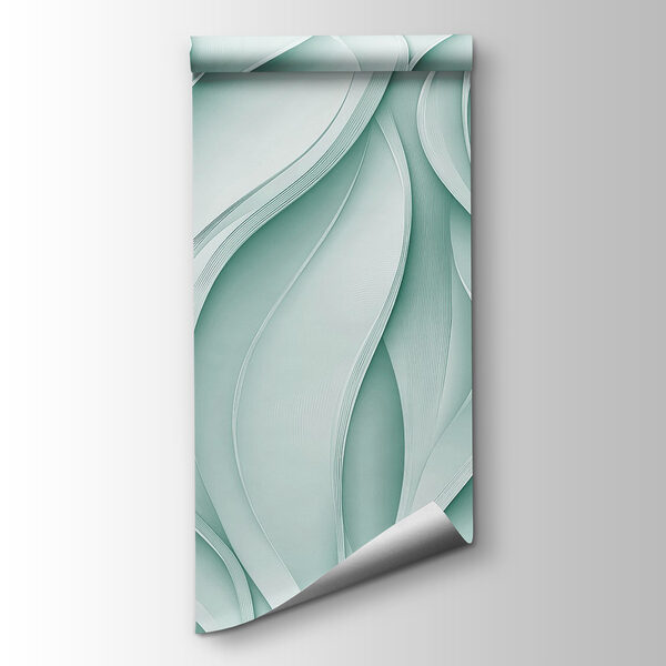 White and green wavy lines