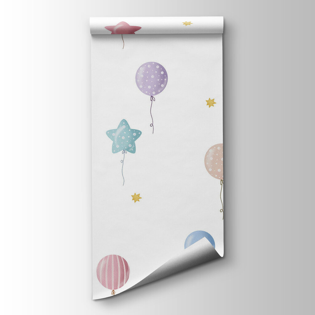 Pattern of balloons and stars