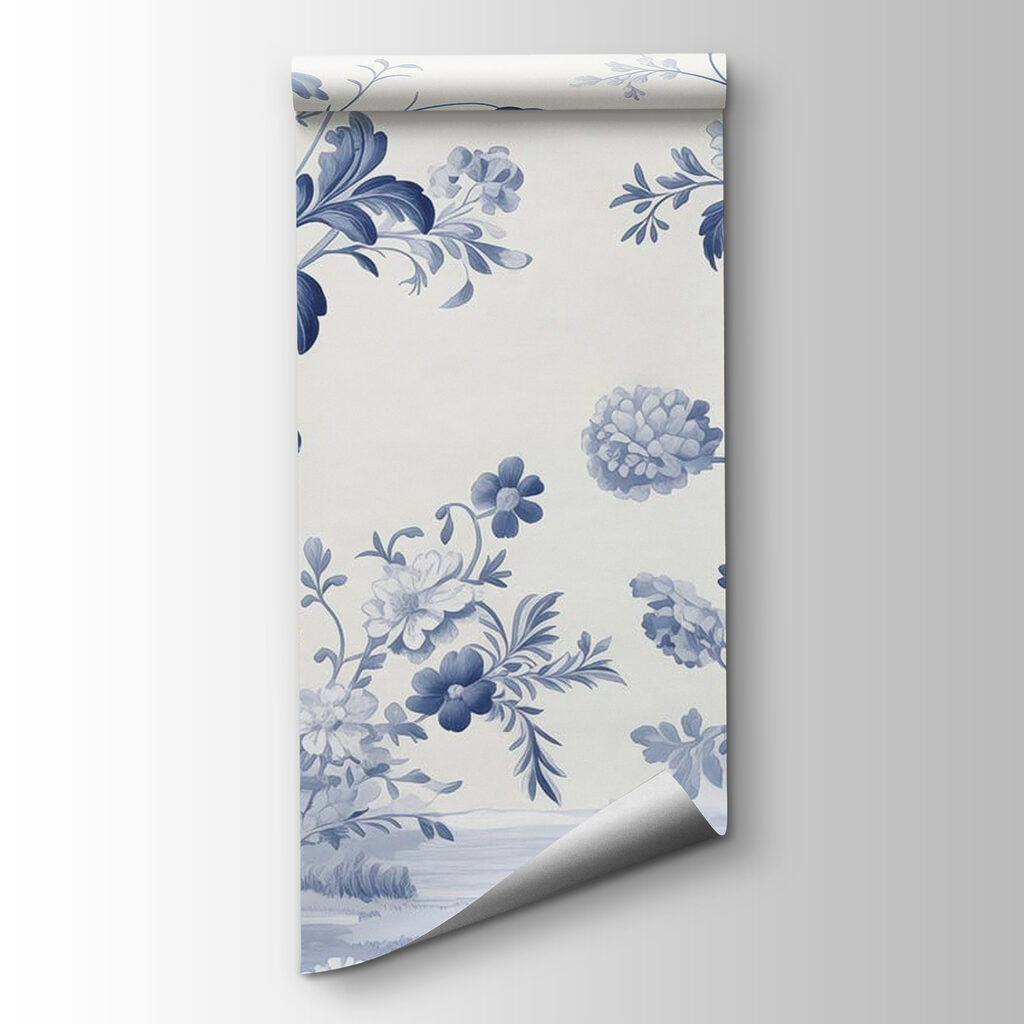 Blue and white floral design Blue and white floral design