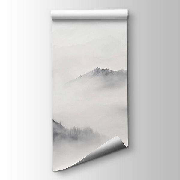 Mountain range with fog