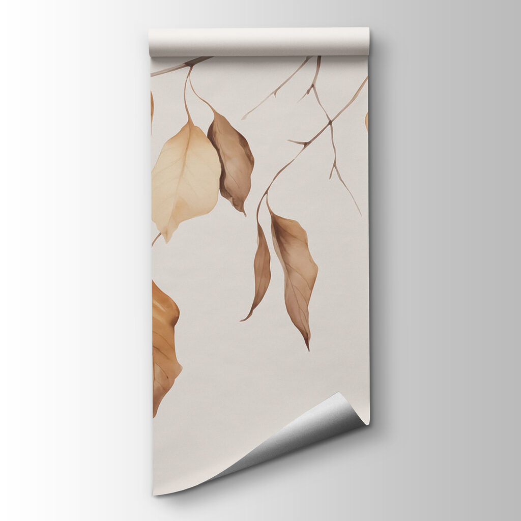 Branch with brown leaves