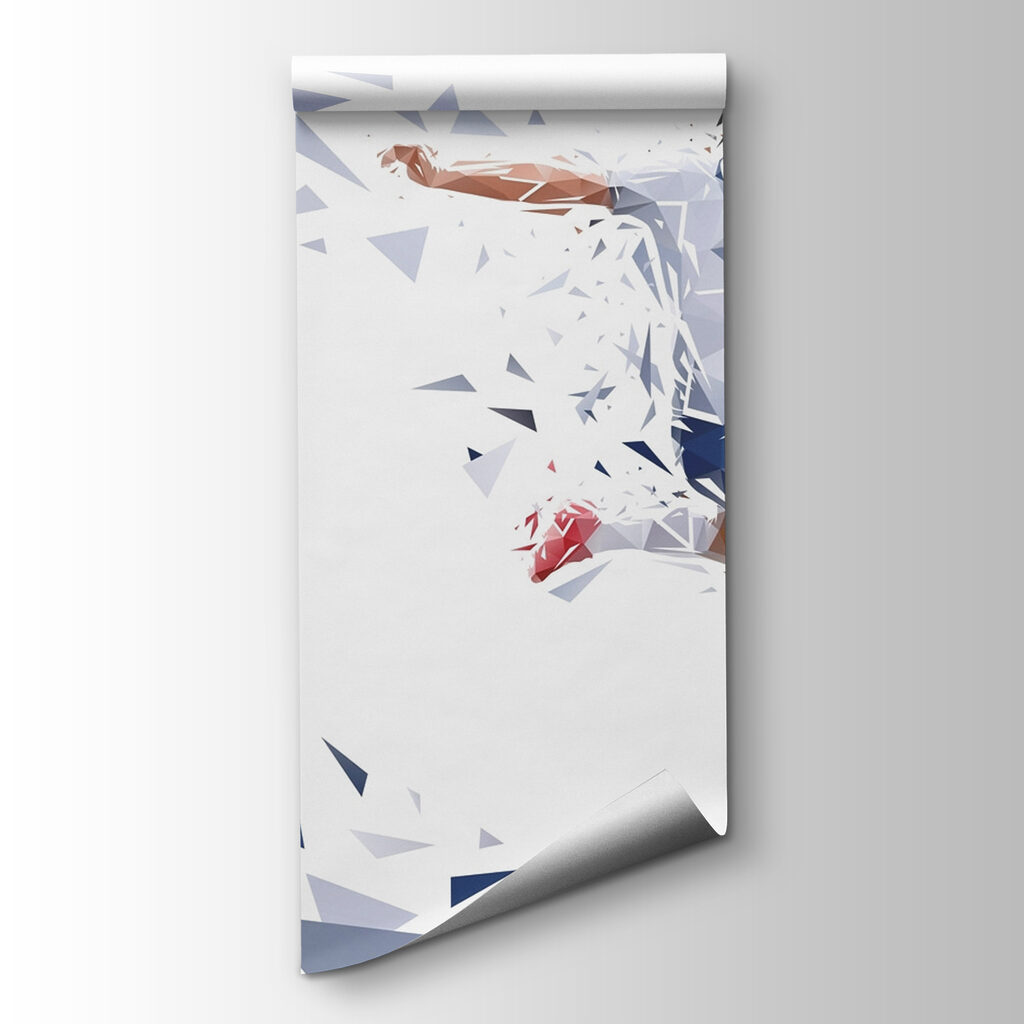 Man kicking a football ball