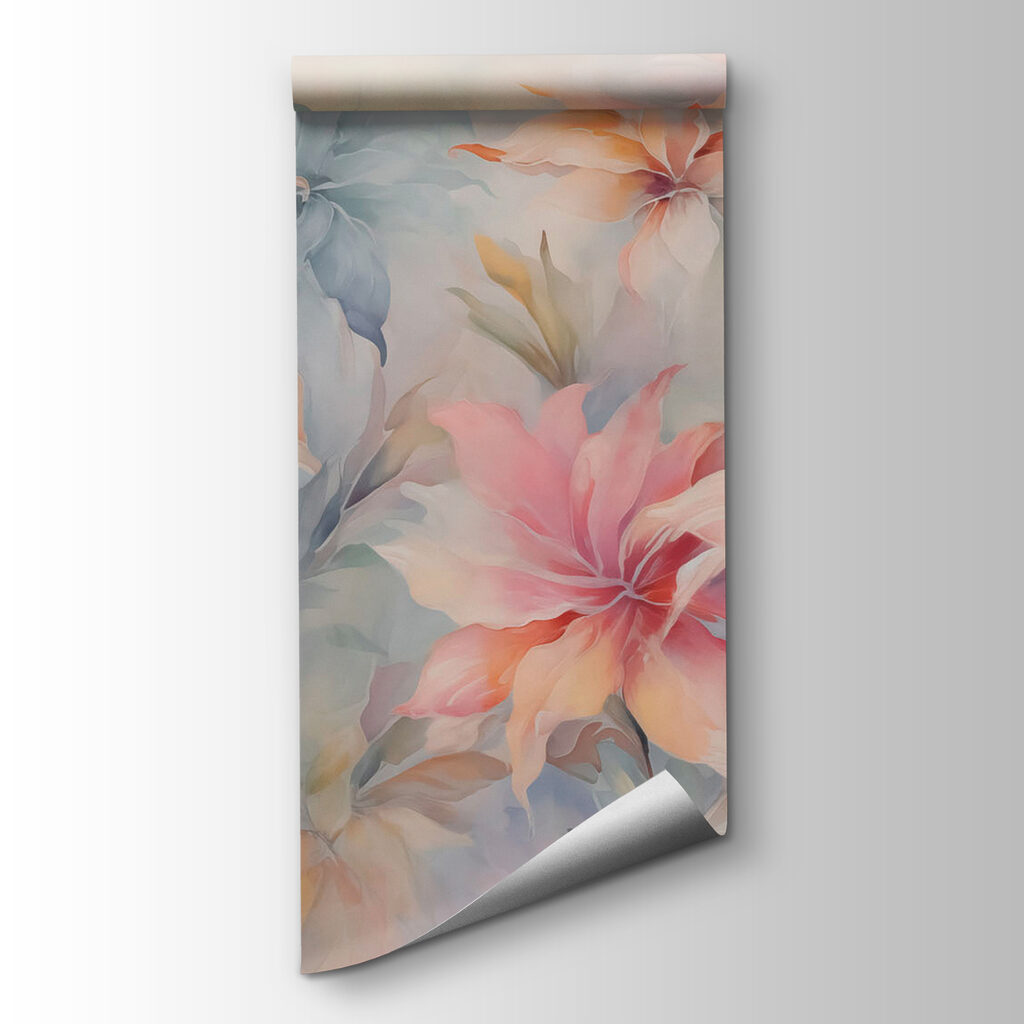 Painting of flowers on a surface Painting of flowers on a surface