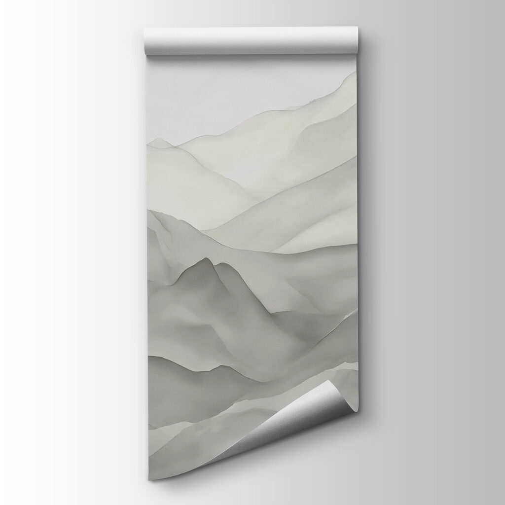 White and grey mountain range