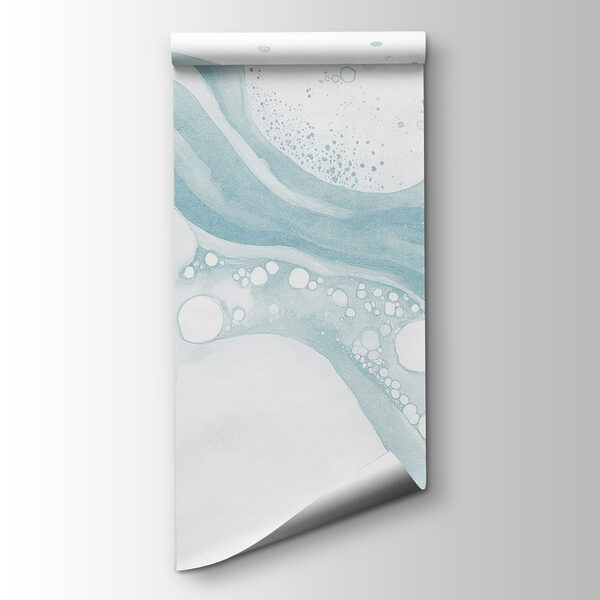 White and blue watercolor painting