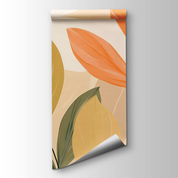 Vibrant leaves in warm hues