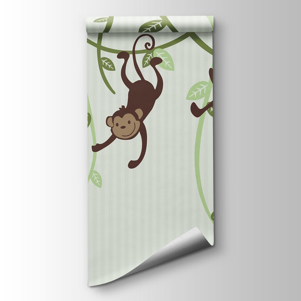 Group of monkeys from vines